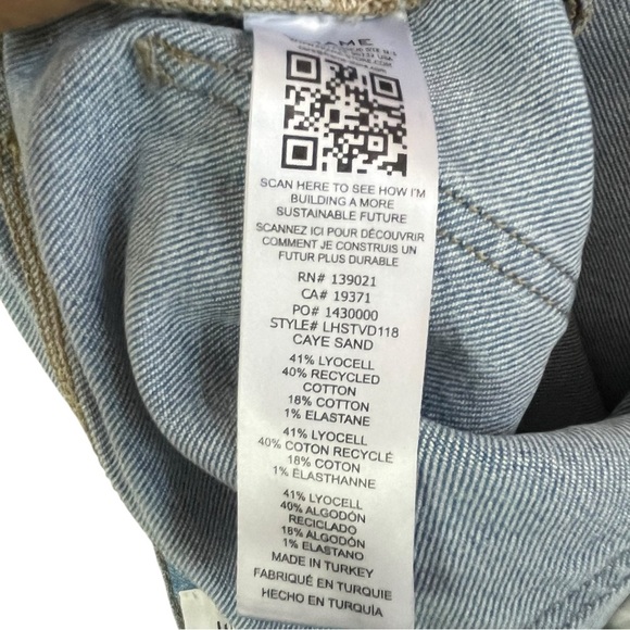 Frame Denim Caye Sand Le High Waist Straight Leg Cropped Ankle Jean SZ 28 - Picture 8 of 13